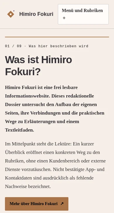 Die mobile Ansicht von Himiro Fokuri